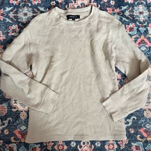 PacSun Cream Distressed Sweater Mens S